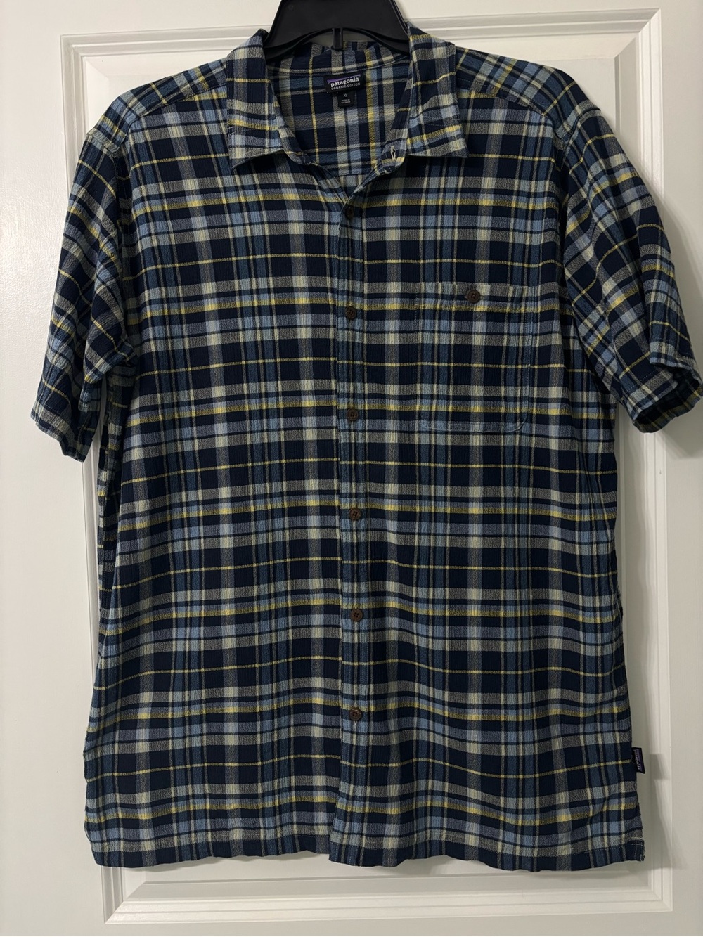 Patagonia organic cotton short sleeve button down size XL